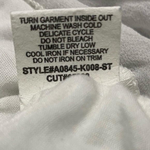 Cha cha vente women's Flowy top w/beading sheer bottom stars hem size Small - Picture 11 of 13